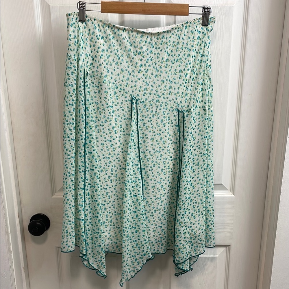 Floral Green Skirt